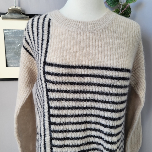 Ahlens Swedish Stripe Mohair Wool Knitted Pullover Sweater XS - Picture 6 of 12
